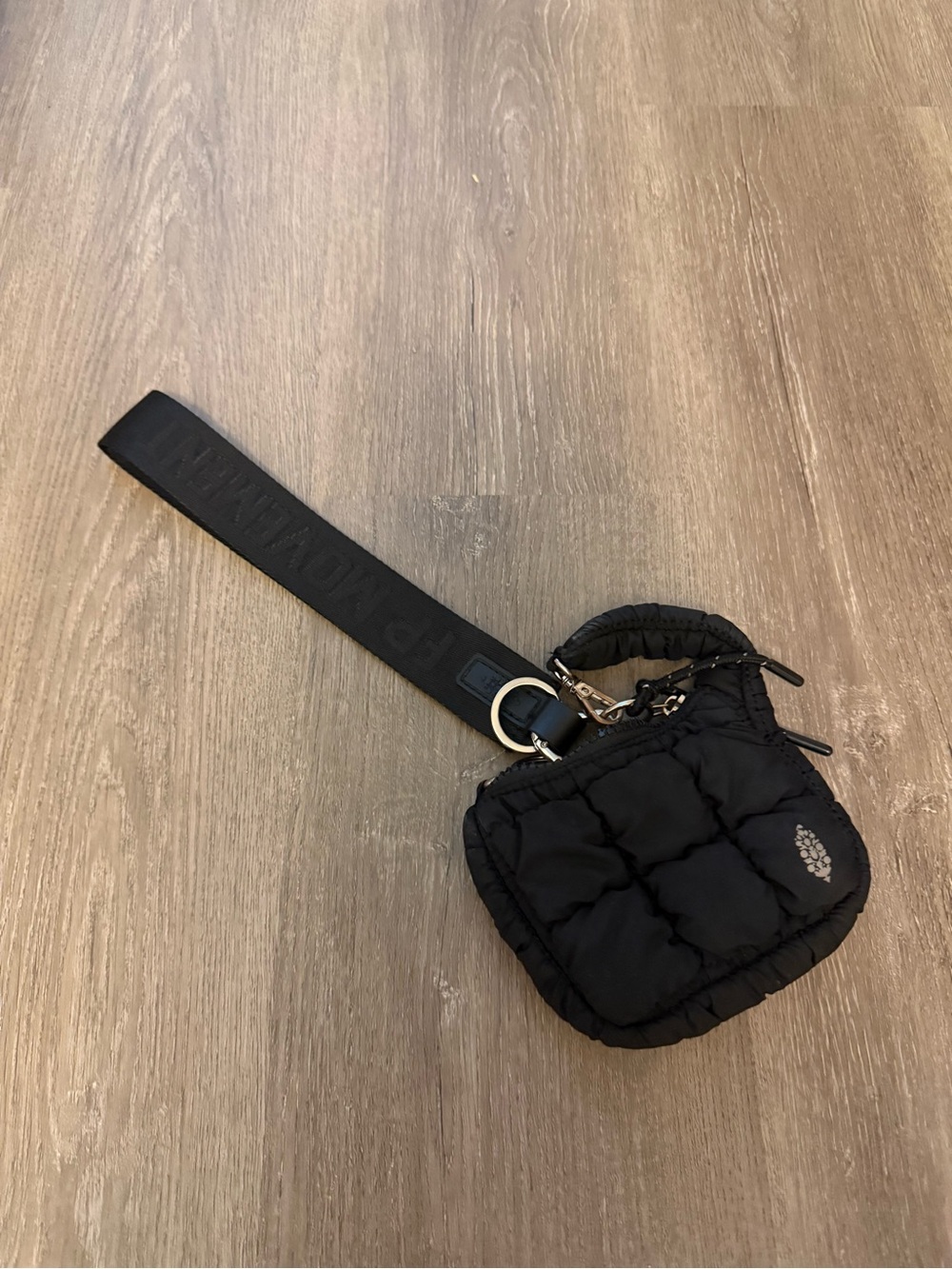 FP movement quilted puffy wallet with key chain